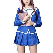 Tohru Cosplay, Fruits Basket Tohru, Fruits Basket Cosplay, Blue Sailor Dress, Tohru Honda, Womens Cosplay, Victorian Blouse, Anime School, Costume Anime