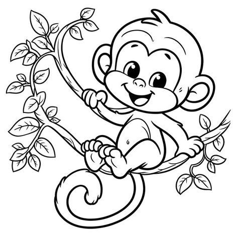 Download this Premium Photo about Artoon monkey perfect for childrens coloring pages, and discover more than 60 Million Professional Stock Photos on Freepik Childrens Coloring Pages, Premium Photo, Graphic Resources, Coloring Pages, Free Download, Stock Photos, Color, Colouring Pages