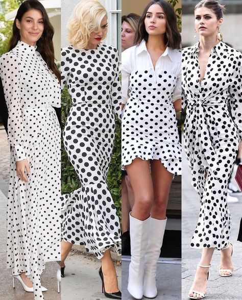 Couture Vision on Instagram: “Choose your favourite polka dot dress 🤩 1,2,3,4” Chicwish Outfits, Pattern Mixing Outfits, Colourful Blouse, Dots Outfit, Polka Dot Theme, Dots Fashion, Dog Aesthetic, Polka Dots Outfit, Colorful Blouses