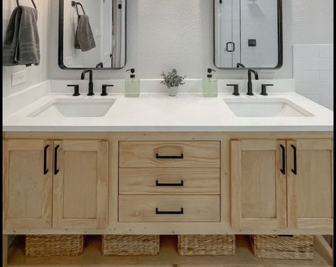 Custom Double Sink Bathroom Vanity Handmade Water - Etsy Dual Vanity Bathroom Ideas Modern, Gray Shaker Bathroom Vanity, Wood Double Vanity, 72 Inch Bathroom Vanity, Shaker Bathroom Vanity, Bathroom Vanity Double Sink, Natural Farmhouse, Vanity Colors, Summer View