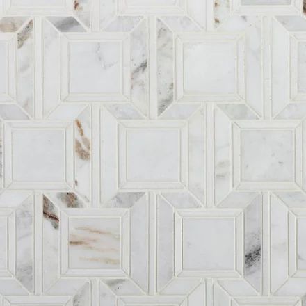 Empire Bianco Orion Polished Marble Mosaic Beige Bathroom Tile, Bianco Orion, Marble Porcelain Tile, Natural Stone Backsplash, Marble Mosaic Floor, Tile Cleaners, Stone Backsplash, Marble Mosaic Tiles, Hexagonal Mosaic