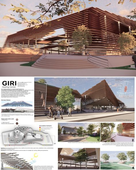 Giri Healing Center (Community Center) by Reynald Richard 🌍Indonesia University: Ciputra University Register your projects: www.inspireli.com #indonesia #architecture #inspireliawards #amazingarchitecture #architecturestudent #architecturestudents #architecturestudentlife #architectureschool #architecturecompetition #architecturecompetitions #architectureconcept #render #inspirelicompetition #architect #design #architecturelovers #3d #concept Biodiversity Center Architecture, Community Centre Design Concept, Community Center Design Concept, University Design Concept, Healing Architecture Concept Design, Community Center Architecture Concept, Community Center Architecture, Architecture Design Presentation, Healing Center