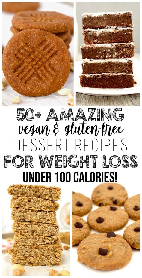 Here is a DELICIOUS collection of 50+ AMAZING Vegan Desserts for Weight Loss! All recipes are gluten-free, dairy-free & low-calorie – under 100 calories each! These recipes will make sure that you can still indulge your sweet tooth while achieving your weight loss goals. Gluten Free Dessert Recipes, Gluten Free Vegan Recipes Desserts, Cocina Diy, Vegan Gluten Free Desserts, Lunch Healthy, Under 100 Calories, Baking Soda Beauty Uses, Dessert Aux Fruits, Desserts Vegan