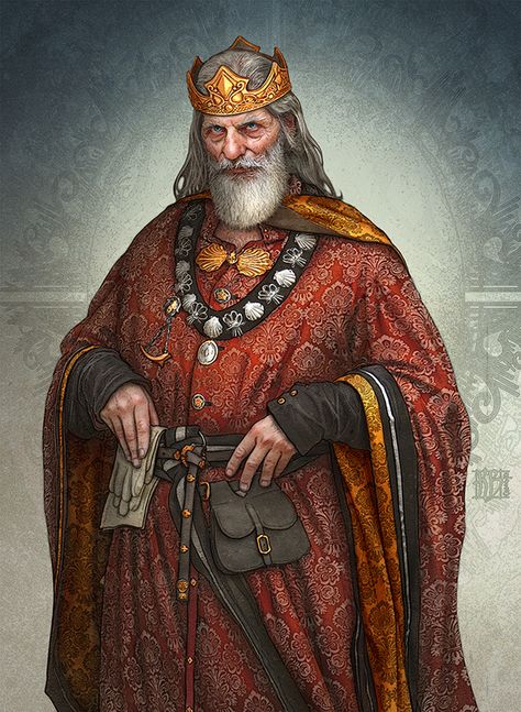 Realms of Mayhem - king by Kerem Beyit King Character Design, Kerem Beyit, King Character, Old King, Heroic Fantasy, High Mountain, Fantasy Portraits, Human Male, Fantasy Male