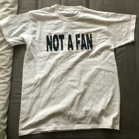 Summer New Streetwear Fashion Tees Oversized Letter Print “Not A Fan”  Y2k O-neck women's loose Silly Shirt, Kleidung Diy, Meme Tshirts, Weird Shirts, Y2k Clothing, Women Street, Collars For Women, Fashion T Shirt, Mode Inspo