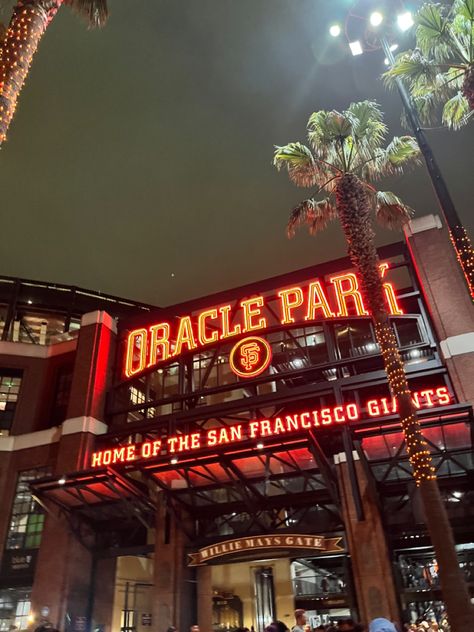 Giants Game Aesthetic, Sf Giants Aesthetic, Baseball Stadium Aesthetic, Vintage Baseball Aesthetic, Baseball Game Aesthetic, San Francisco Giants Stadium, San Francisco Aesthetic, Baseball Aesthetic, Oracle Park