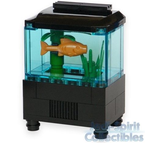 Lego Aquarium, Lego Fish, Deco Lego, Lego Machines, Aquarium Set, Instructions Lego, Lego Furniture, Bangunan Minecraft, Construction Lego