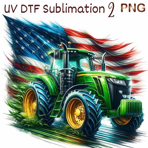 Tractor Png, Tractor Art, Dtf Designs, Green Tractors, Farm Tractor, High Resolution Picture, Png Design, Png Format, Make And Sell