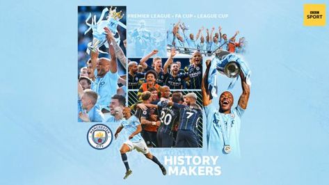 Man City win treble - how impressive is that achievement? BBC Football Manchester City Treble, Bbc Football, Community Shield, Uefa Super Cup, Arsenal Ladies, Swansea City, Sports Design Inspiration, Premier League Champions, Champions League Final