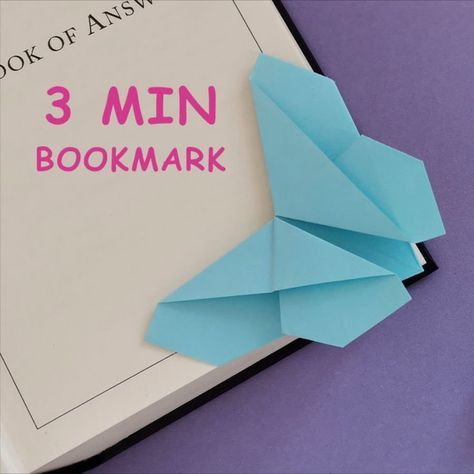 Butterfly Bookmarks Diy Origami, Orgamini Easy Butterfly, Making A Butterfly Bookmark, Origami Book Marks Corner Bookmarks, Book Marks Diy Origami, Cute Bookmarks Origami, Origami Paper Bookmark, How To Make Origami Bookmarks, How To Make A Butterfly Bookmark