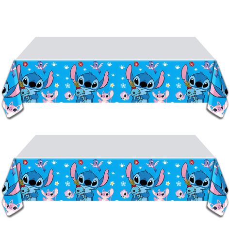 PRICES MAY VARY. 1. Packing list: 2 piece of Lilo and Stitch tablecloth. 70.8 x 42.5 inches. 2. High quality: This tablecloth is made of high-quality plastic, environmentally friendly, safe, non-toxic, very durable and not easily damaged. 3. Widely used: Our tablecloth is not only suitable for birthdays, weddings, baby showers, Lilo and Stitch theme parties, but also suitable for outdoor use, such as picnic, camping or hiking. 4.Lilo and Stitch tablecloth will make your party more interesting an Lilo And Stitch Birthday Party Ideas, Lilo And Stitch Cake, Stitch Cake, Lilo And Stitch Drawings, Lilo Stitch, Luau Birthday Party, Party Table Cloth, Stitch Drawing, Luau Birthday