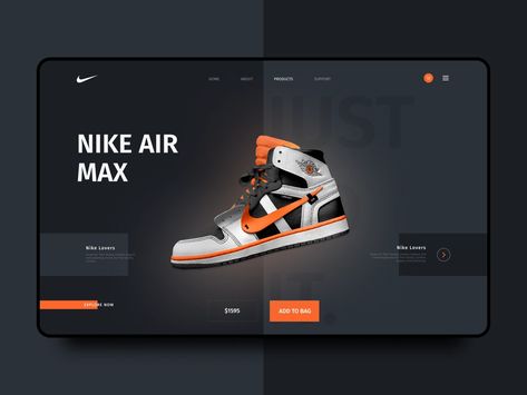 Nike - Sneaker Store website by Mariam Rtveladze on Dribbble Shoes Website Design, Store Web Design, Application Ui Design, Nike Web, Sneaker Website, Nike Website, Ui Web Design, Ecommerce Web Design, Ecommerce Web