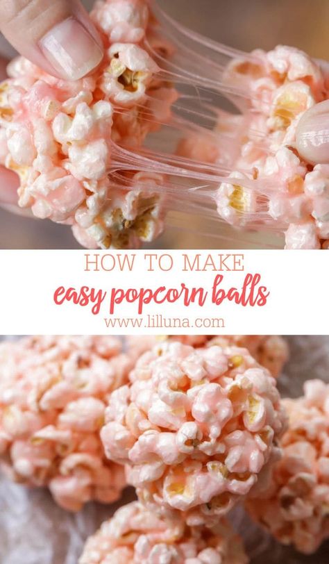 Popcorn Flavorings, Watercolor Prompts, Easy Popcorn Balls, Homemade Popcorn Balls, Popcorn Balls Recipe Easy, Dessert Pops, Marshmallow Popcorn Balls, Halloween Popcorn Balls, Dessert Balls