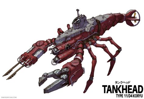 Dieselpunk Mech, Walking Tank, Mecha Tanks, Airship Art, Robot Animal, Space Ship Concept Art, Hobby Ideas, Cool Robots, Arte Robot