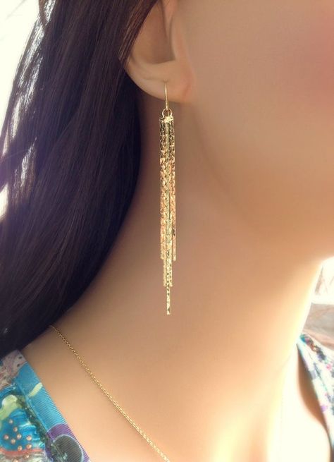 Prom Accessories Gold, Gold Prom Jewelry Earrings, Dangly Earrings Gold, Gold Dangly Earrings, Prom Jewelry Gold, Gold Prom Earrings, Gold Prom Jewelry, Dangly Gold Earrings, Clip On Tassel Earrings