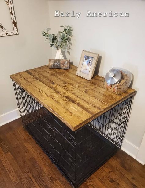 Turn that boring dog crate into a functional entry table, storage table, or just about any table for any room.  You can also add your pets name to the right bottom corner of the tray. Wording will be in permanent vinyl decal. Some toppers may have different sized slats/boards and/or spacing in between each. FREE SHIPPING. excludes HI, PR, & AK Due to high frieght charges to HI & AK, customers will need to pay the shipping chagres, please contact me prior to placing order. Sizes to choose from: 2 Table Top For Dog Crate, Wooden Crate Decor, Kennel Topper, Table Dog Crate, Dog Crate Topper, Crate Topper, Crate Decor, Wire Crate, Kennel Cover