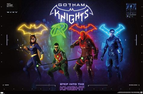 Gotham Nights, Dc Comics Poster, Art Dc Comics, Gotham Knights, Character Actions, Knight Games, Arte Dc Comics, Dc Comics Characters, The Batman