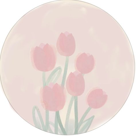 Pink Avatar, Drawing Profile, Avatar Pfp, Pfp Drawing, Pink Tulips, Tulips, Avatar, Green, Pink