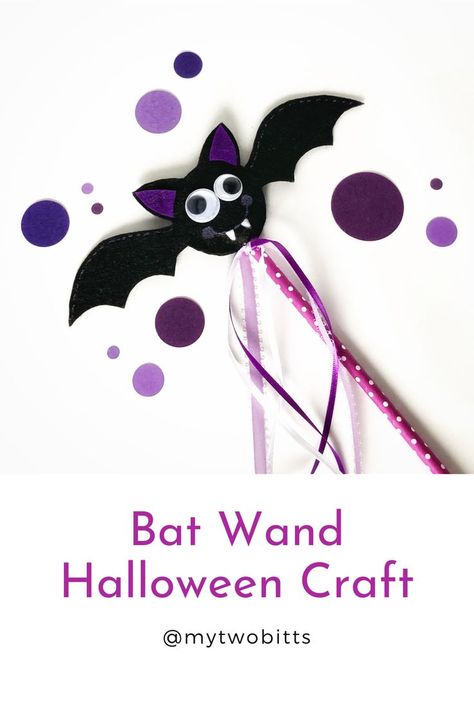 Halloween Craft Kids, Felt Bat, Sew Felt, Kids Party Ideas, Bat Craft, Craft Halloween, Diy Wand, Craft Kids, Adornos Halloween