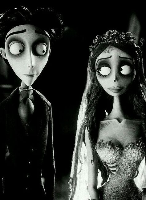 ~The Lovely Dark Dead Couple ~† Victor Van Dort & Emily In ~The Corpse Bride ~ † ~ Tim Burton Personajes, Dark Disney Art, The Corpse Bride, Tim Burton Corpse Bride, Tim Burton Characters, Kunst Tattoos, Tim Burton Style, Tim Burton Art, Fritz Lang