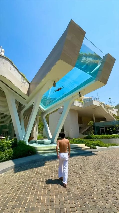 𝗧𝗿𝗮𝘃𝗲𝗹 • 𝗩𝗮𝗰𝗮𝘁𝗶𝗼𝗻 • 𝗘𝘅𝗽𝗹𝗼𝗿𝗲 | This breathtaking glass sky pool is absolutely stunning 😍 📍 @myskhaoyai 📷 @paigunna #khaoyai #myskhaoyai #thailand #skypool #thailand E… | Instagram Community Pool Design, Sky Pool, Khao Yai, Unique Hotels, Pool Design, Community Pool, Pool Designs, May 23, House Stuff