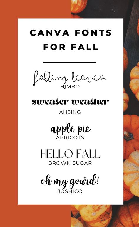 Free Display Fonts, Canva Free Fonts, Thanksgiving Fonts, Font Ideas Alphabet, Halloween Fonts Alphabet, Fonts In Canva, Best Canva Fonts, Fall Fonts, Fonts Cursive