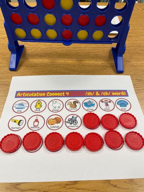 Connect Four Speech Therapy, Interactive Speech Therapy Activities, Speech Therapy Movement Games, Fun Articulation Games Speech Therapy, Slp Language Activities, Slp Articulation Activities, School Based Speech Therapy, Speech Articulation Activities, Speech Therapy Articulation Activities