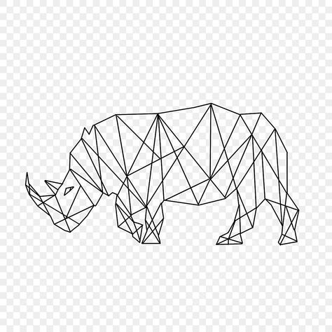 Rhino Drawing, Rhino Animal, Geometric Line Art, Animal Abstract, Animal Sketch, Animal Drawing, Geometric Animals, Abstract Line Art, Animal Sketches