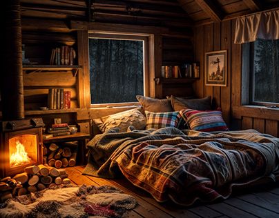 Check out new work on my @Behance profile: "Cozy Cabin Ambience - Rain and Fireplace Sounds" http://be.net/gallery/197550757/Cozy-Cabin-Ambience-Rain-and-Fireplace-Sounds Old Cabin Interior, Winter Interior Design, Cozy Winter Cabin, Cozy Cabin In The Woods, Man Cave Design, Cabin Fireplace, Old Cabin, Lodge Homes, Little Cabin In The Woods