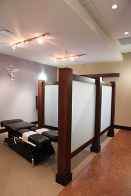 Kettle Valley Chiropractic-Interior Design: Chiropractor Office Design, Chiropractic Office Decor, Chiro Office, Chiropractic Office Design, Office Design Trends, Contemporary Office Design, Partition Walls, Medical Office Design, Future Office