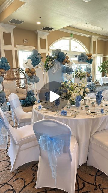 Monica Iliana Rios on Instagram: "Today it was an amazing day, I worked hard to design and coordinate a beautiful baby shower for my friend @cheyreeeder thank you so much for trusting me on this beautiful day🤍  Venue: @kingscountryclub  Flowers: @pp_flowers_visalia  Event coordinator & balloon design: @decorations_monique  . . . . . #babyinbloom #balloongarland #eventcoordinator #eventplanner #eventdesign #babyshower #bluebaby #handford #visalia #visaliaca #babyboy" Flower Baby Shower Theme, Baby Shower Venues, Classy Baby Shower, Its A Boy Balloons, Boy Baby Shower Themes, Baby Shower Flowers, Balloon Design, For My Friend, Entertaining Ideas