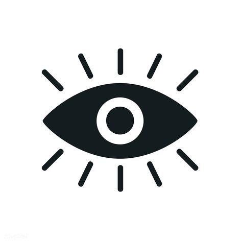 A black eye graphic icon on white background | premium image by rawpixel.com Follow Icon, Eye Black Designs, Eye Black And White, Black And White Eyes, Tattoo Tshirt, Eye Graphic, Visual Map, Eye Illustration, Black App