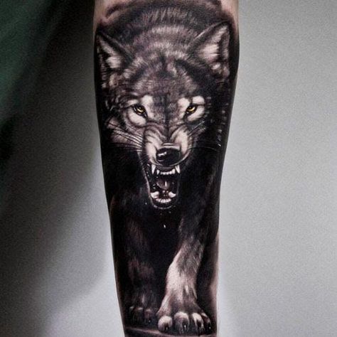 Tattoo Avant Bras, Natur Tattoo Arm, Lone Wolf Tattoo, Wolf Sleeve, Lup Singuratic, Snarling Wolf, Wolf Tattoos Men, Nature Tattoo Sleeve, Wolf Tattoo Sleeve