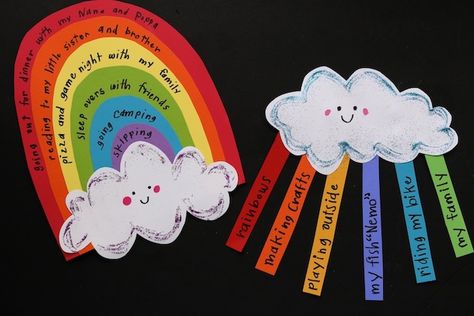 Kindness Rainbow Craft, Kindergarten Rainbow Craft, International Day Of Happiness Activities, Happiness Day Activities, All About Me Rainbow Craft, Joy Crafts For Kids, Happiness Activities For Kids, Joy Activities For Kids, Happiness Day Ideas