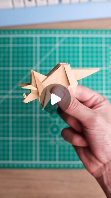 Coraubanne on Instagram: "Making a paper triceratops #origami #dinosaur" Dino Origami, Origami Triceratops, Origami Dinosaur, Dinosaur Origami, Easy Origami Animals, Paper Dinosaur, Origami Animals, Origami Art, Origami Easy