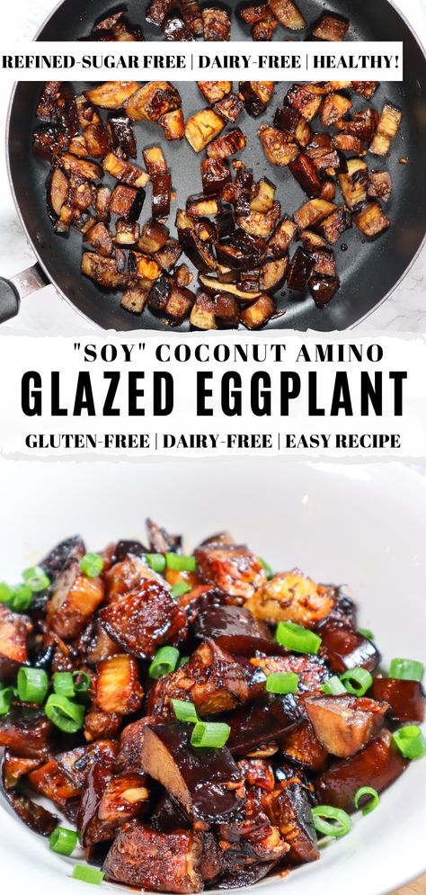 Eggplant Recipes Asian, Eggplant Vegan, Glazed Eggplant, Eggplant Recipes Healthy, Food Baddie, Eggplant Recipes Easy, Teriyaki Recipe, Coconut Aminos, Eggplant Dishes