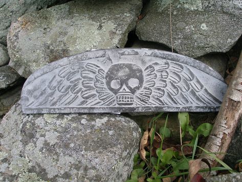 Issac Fuller Winged Skull Graveyard Symbols, Jacket Painting, Newton Massachusetts, Winged Skull, Spooky Mama, Old Cemeteries, Cemetery Art, Painting Inspo, Sleepy Hollow