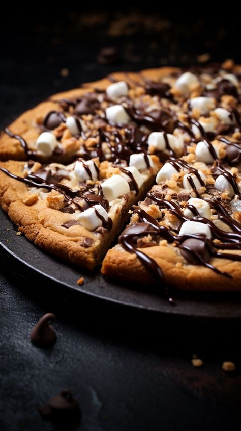 Giant Chocolate Chip Cookie Pizza, Chocolate Chip Deserts, Cookie Pizza Recipe, Chocolate Chip Cookie Pizza, Easy Chocolate Chip Cookie, Food Studies, Pizza Cookie, Pizza Cookies, Chocolate Fantasy