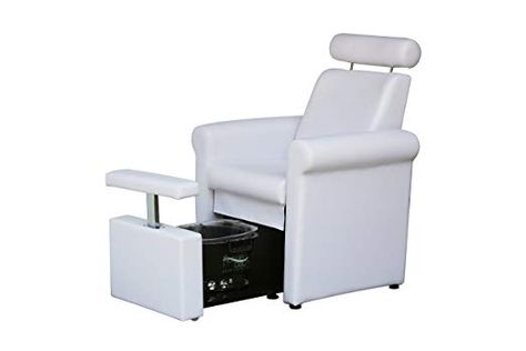 Amazon.com: BR Beauty Mona Lisa Pedicure Chair - White: Beauty Pedicure Chair Ideas, Hair Salon Interior Design, Pedicure Station, Nail Salon Interior Design, Beauty Salon Interior Design, Nail Salon Interior, Spa Pedicure Chairs, Nail Salon And Spa, Spa Furniture