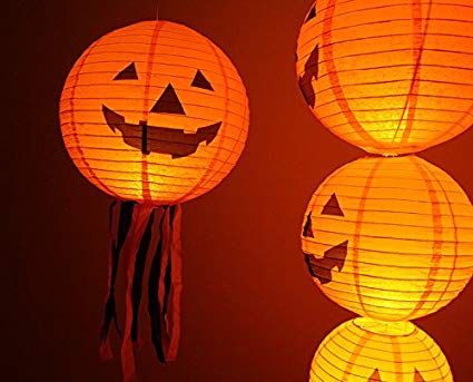 Halloween Lanterns Paper, Jack O Lantern Diy, Photo Booth Props Birthday, Orange Lanterns, Chinese Paper Lanterns, Fake Candles, Halloween Party Decoration, Jack O Lantern Pumpkin, Pumpkin Lantern