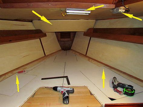 Sail Boat Interiors, Sailboat Interior Remodel, Cabin Cruiser Boat Interiors, Small Yacht Interior, Small Sailboat Interior, Sailboat Organization, Boat Interior Ideas Cabins, Sailboat Interior Ideas, Small Boat Interior Ideas