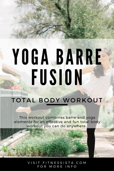 Barre and yoga fusion workout - The Fitnessista Yoga Elements, Happy Taco Tuesday, Total Body Workout Routine, Fitness Change, Happy Taco, Squat Variations, Lovely Morning, Yoga Barre, Workout Routines For Women