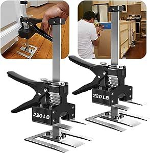 Juprodis 2 Pack Labor Saving Arm Jack, 220 LB Heavy Duty Furniture Lifter, 6.5 Inch Adjustable Height Drywall Lift, Utility Cabinet Jacks for Installing Cabinets, Doors, DYI Home Improvement, Black Furniture Lifter, Drywall Lift, Utility Cabinet, Top Kitchen Cabinets, Drywall Tools, Cabinets Doors, Utility Cabinets, Lifting Devices, Installing Cabinets