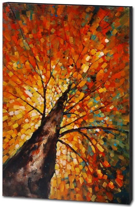 Simple Paintings Canvas Easy Fall Trending November Home Design 8 - Easy Fall Canvas Painting Boom Kunst, Fall Canvas Painting, Fall Canvas, Charcoal Drawings, Metal Tree Wall Art, Soyut Sanat Tabloları, Autumn Painting, Original Wall Art, Night Painting