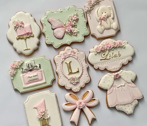 First Birthday Cookies, Snow Party, Her First Birthday, Cookie Connection, Pretty Cookies, Baby Cookies, Fancy Cookies, Cookie Inspiration