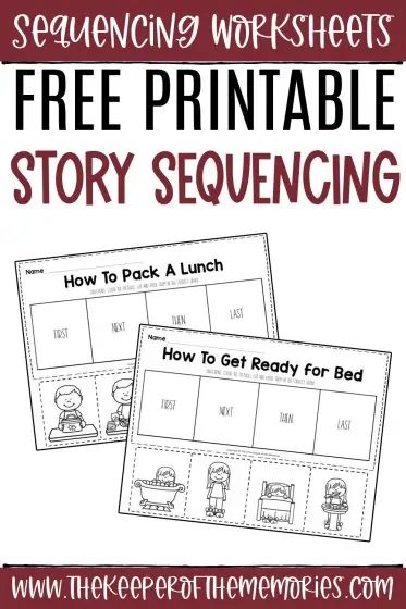 These Free Printable Story Sequencing Worksheets are perfect for practicing important early learning skills such as problem-solving, picture sequencing, and of course fine motor skills. Grab your kindergarten worksheets today! #kindergarten #printables #worksheets #sequencing #activities Story Sequence Pictures Free Printable, Sequencing Activities Preschool, Picture Sequencing, Sequencing Kindergarten, Story Sequencing Pictures, Story Sequencing Worksheets, Sequencing Activities Kindergarten, Sequence Writing, Sequencing Pictures