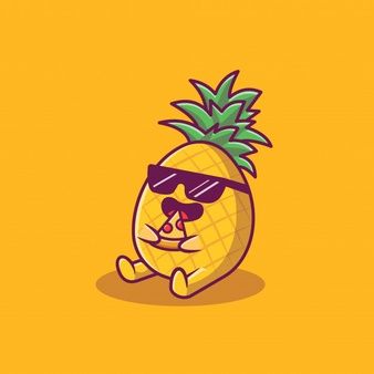 Catalyststuff | Freepik Pineapple Pizza Tattoo, Pineapple Icon, Kawaii Pineapple, Pineapple Drawing, Ems Tattoos, Pizza Cartoon, Candy Icon, Pineapple Graphic, Astronaut Cartoon