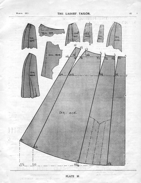 1911 Edwardian Skirt Pattern Edwardian Skirt Pattern, Crochet History, 1910 Dress, Victorian Dress Pattern, Edwardian Skirt, Nurse Dress, Historical Patterns, Victorian Skirt, Patron Vintage