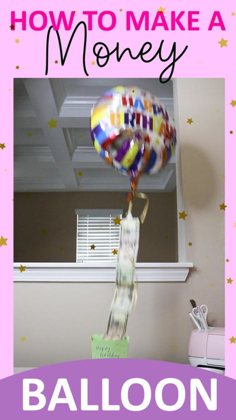 How To Make A Money Box For Birthday, Diy Money Box Ideas Birthday, Money Box Diy, Money Balloon, Birthday Money Gifts, Graduation Money Gifts, Balloon Surprise, Happy Balloons, Best Graduation Gifts