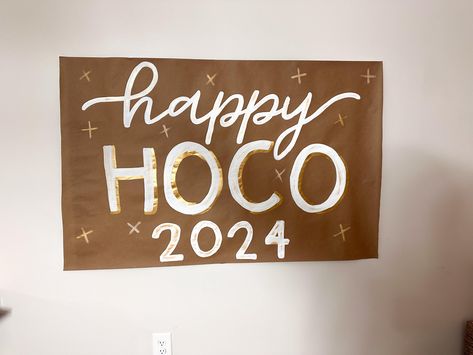 Homecoming sign, football homecoming, homecoming 2024, painted banner, painted sign, brown paper sign homecoming, football banner, football party banner, hoco banner, hoco 2024  Please include the following in the personalization details: Wording school colors  etc  THIS LISTING IS ONLY FOR A HAND PAINTED BANNER. No balloons or other accessories will be included.  I will email a digital mock-up of your banner for final proof before I begin painting. Please send a message for rush order requests BEFORE placing your order! Frequently Asked Questions about My Custom Banners Q: How are the banners shipped? A: All banners are carefully rolled and shipped in a cylinder tube to ensure they arrive in pristine condition. Q: What is the standard turnaround time for a banner order? A: The standard tu Brown Paper Hoco Banner, Hoco Decor Ideas, Hoco Brunch Banner, Homecoming Dinner Decorations, Hoco Banner Ideas, Hoco Party Ideas, Homecoming Banner Ideas, Hoco After Party Ideas, Homecoming Banners Football